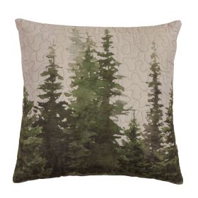 Bear Panels Tree Decorative Pillow