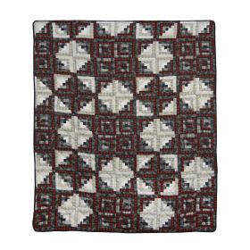 Log Cabin Star Throw Blanket