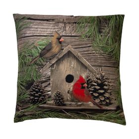 Cardinal Pine Pillow Set
