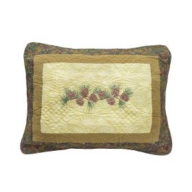 Cabin Raising Pinecone Standard Sham