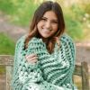 Chunky Knitted (Aqua) Throw Blanket