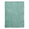 Chunky Knitted (Aqua) Throw Blanket