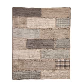 Smoky Cobblestone Cotton Throw