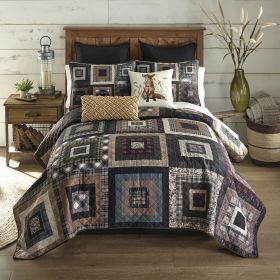 Lodge Square King Quilt Set