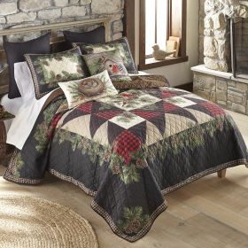 Cardinal Pine King Quilt Set