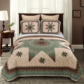 Sea Breeze Star UCC 3PC King Quilt Set