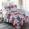 Star & Stripe 2PC Twin Quilt Set