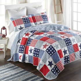 Star & Stripe 2PC Twin Quilt Set
