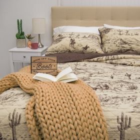 Cowboy 3PC Queen Quilt Set