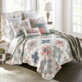 April Patch 3PC King Quilt Set