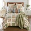 Peach Rose 3PC Queen Quilt Set