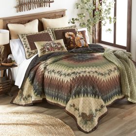 Pine Circle 3PC Queen Quilt Set