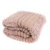 Plush Knit Throw (Silver Pink)