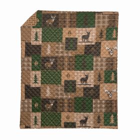 Green Forest Throw Blanket