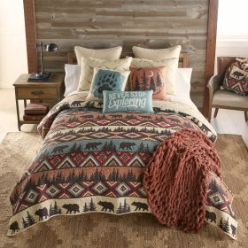 Your Lifestyle by Donna Sharp Bear Totem 3 PC Polyester King Quilt Set