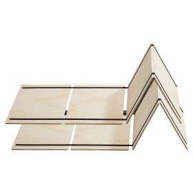 Full Size Bunkie Board, 0.4 in Foldable Bed Board Slats with Connection, Wooden Mattress Support for Full Size Bed, Support under Mattress Boards