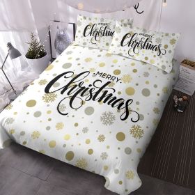 Duvet Cover Set Christmas Theme Merry Christmas Holiday Season Luxury Reversible Bedding Set Comforter Cover (1 Duvet Cover+2 Pillowcases) (size: King)
