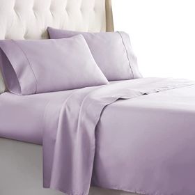 Full Size Sheets Set - Bedding Sheets & Pillowcases w/ 16 inch Deep Pockets - Fade Resistant & Machine Washable - 4 Piece 1800 Series Full Bed Sh (Color: Purple, Piece Type: 4 Piece 1800 Series Full Bed)